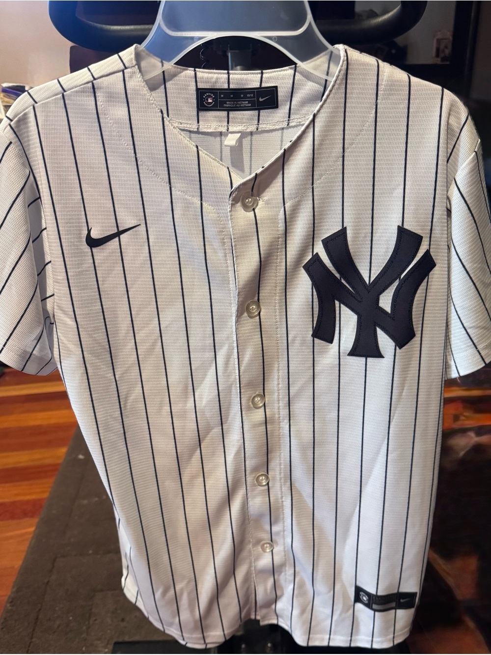 Genuine Merchandise Nike New York Yankees White Pinstripe Baseball Jersey
